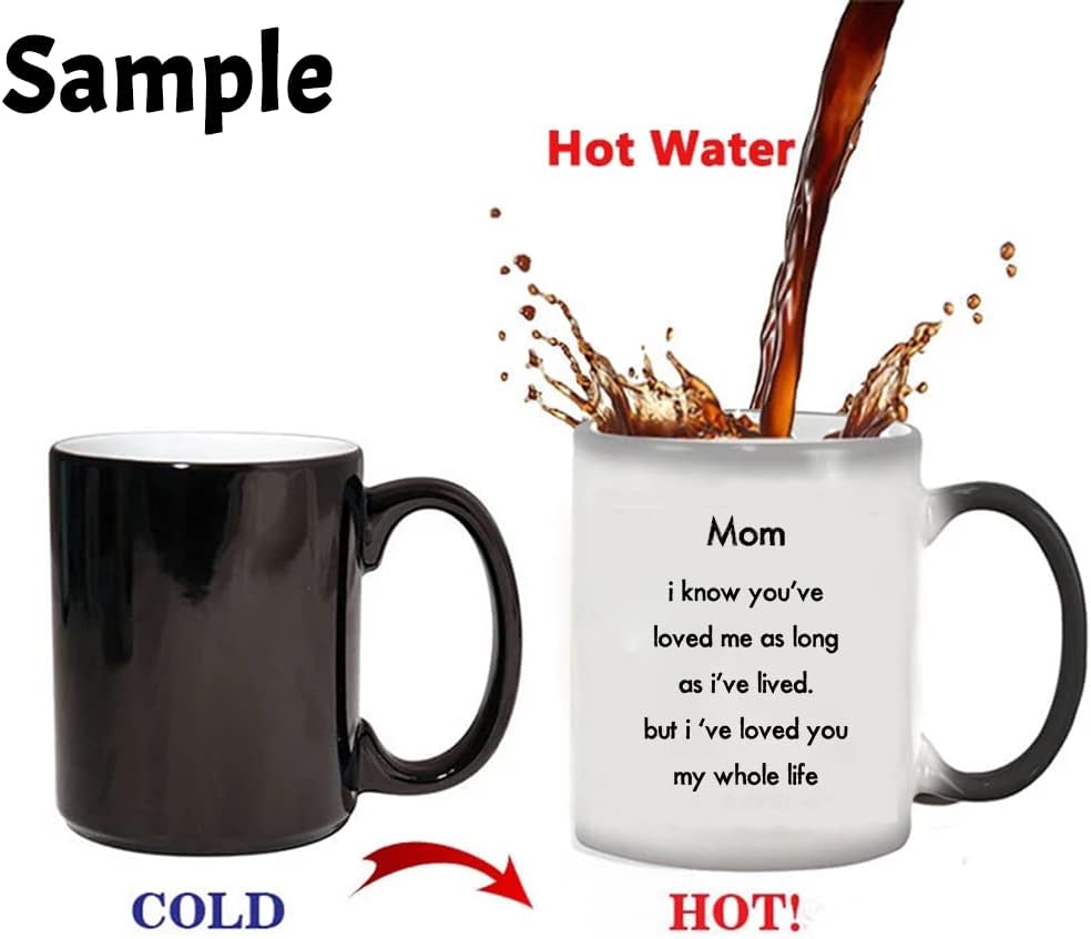 Personalized Magic Coffee Mug 11oz Custom DIY Logo/Design/Words Heat Sensitive Color Changing Cup Customized Gifts Birthday Housewarming
