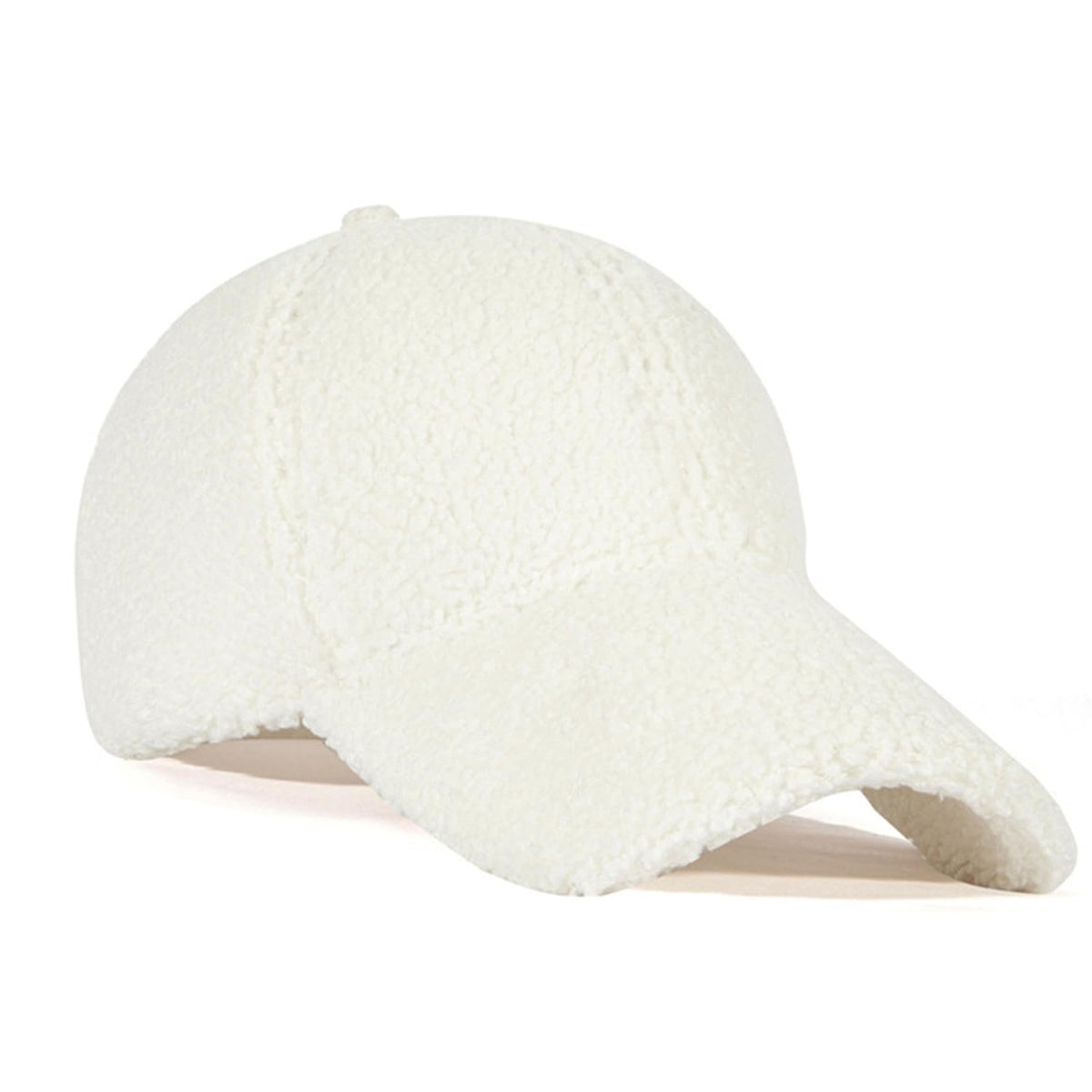 Warm Winter Plain Adjustable Lamb-Wool Hat Baseball Cap