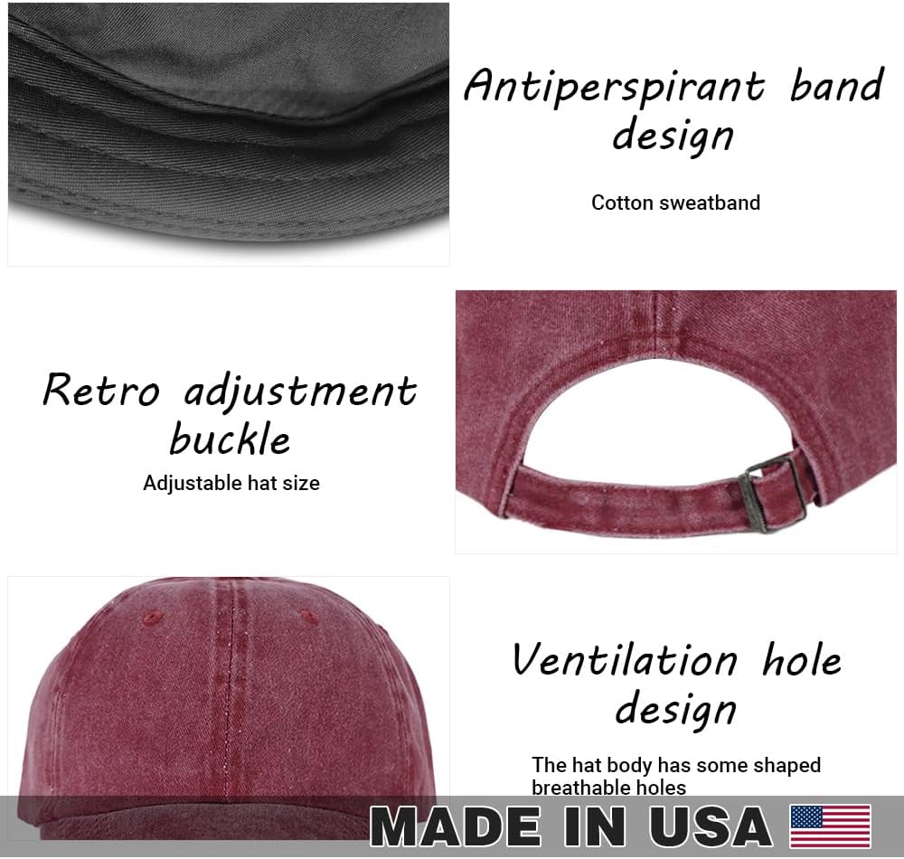 Custom Baseball Cap – Personalized Wash Denim Hat for Men & Women – Add Your Own Logo, Image & Text – Adjustable Vintage Unisex Cap – Handmade Gift – Print in USA