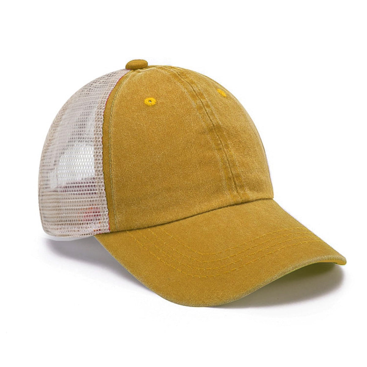 Unisex Adjustable Vintage Washed Cotton Mesh Baseball Cap Breathable Summer Hat