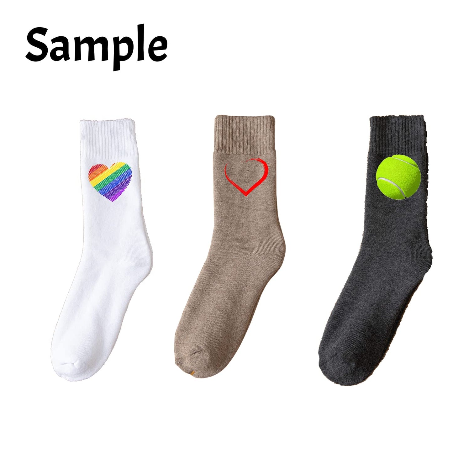 Custom Socks Men Women Personalized Your Design Text Unisex Young Adult Cotton Athletic Ankle Crew Socks