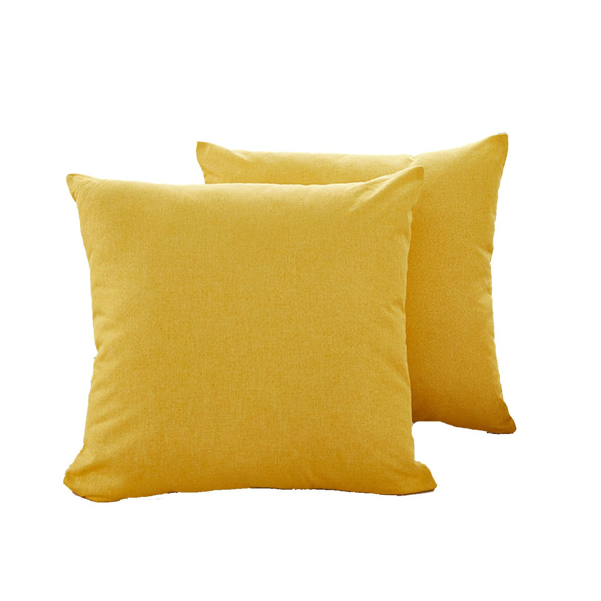 Linen Cotton Throw Pillowcase Solid Square Decorative Pillow Covers for Couch Sofa Bed Chair Set of 2