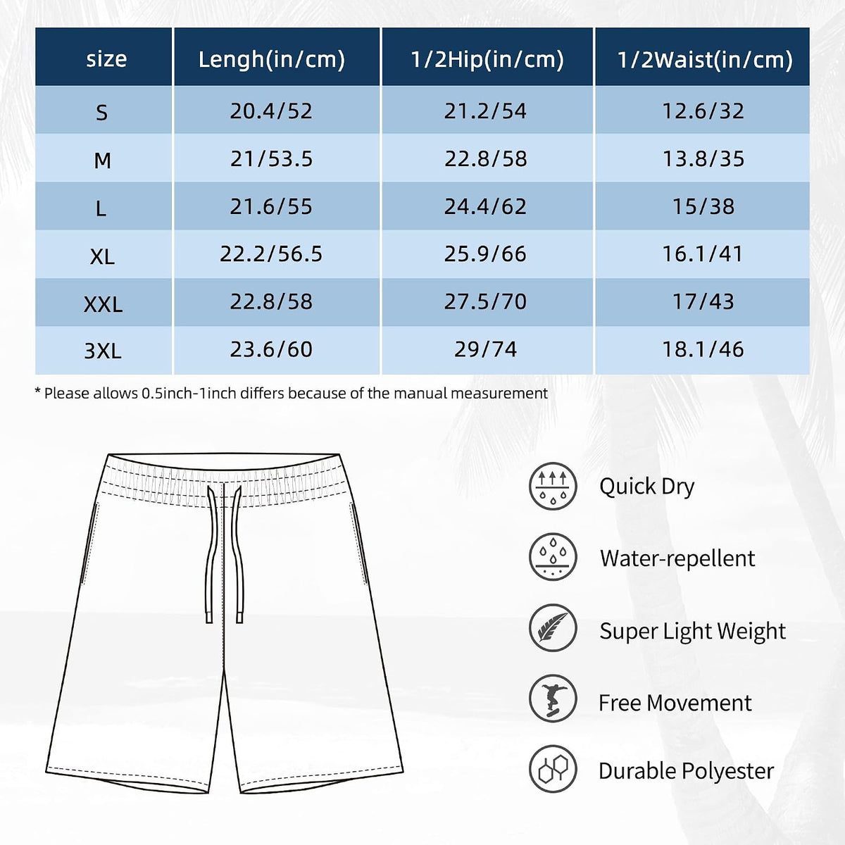 Custom Print Men's Quick Dry Beach Board Shorts