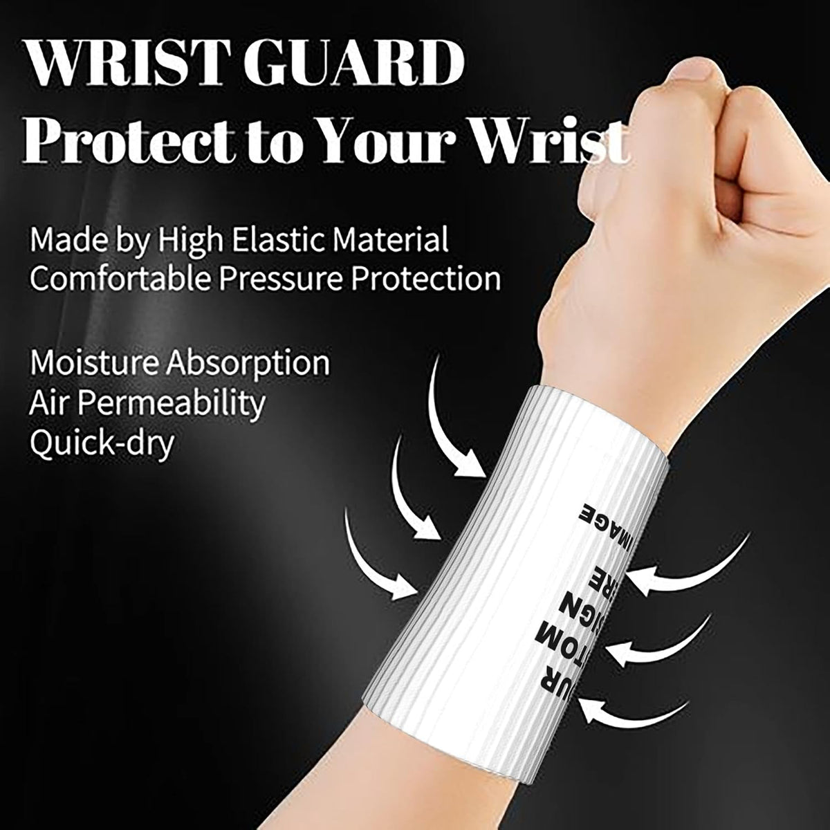 Custom Solid Color Wrist Sleeve for Sports Gym