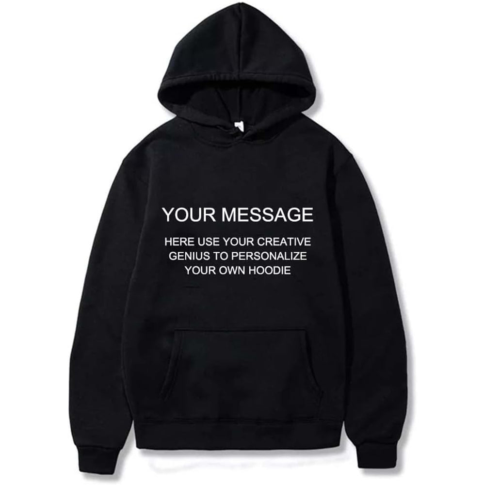 Custom Cotton Pullover Hoodies Unisex Personalized Couples Sweatshirt