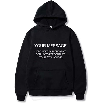 Custom Cotton Pullover Hoodies Unisex Personalized Couples Sweatshirt