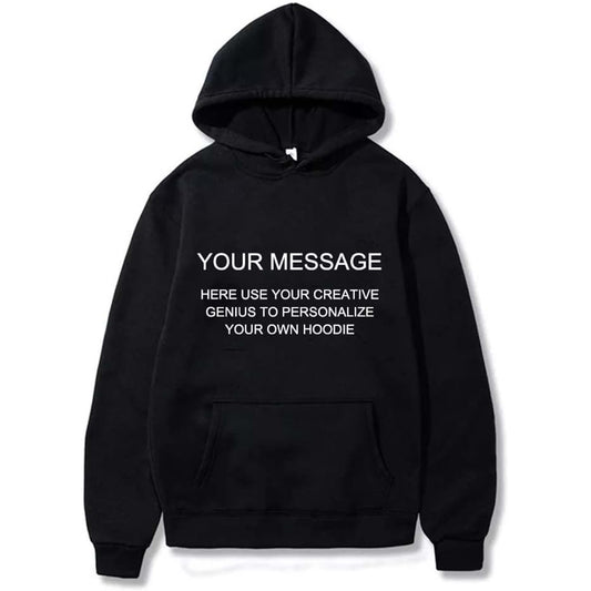 Custom Cotton Pullover Hoodies Unisex Personalized Couples Sweatshirt