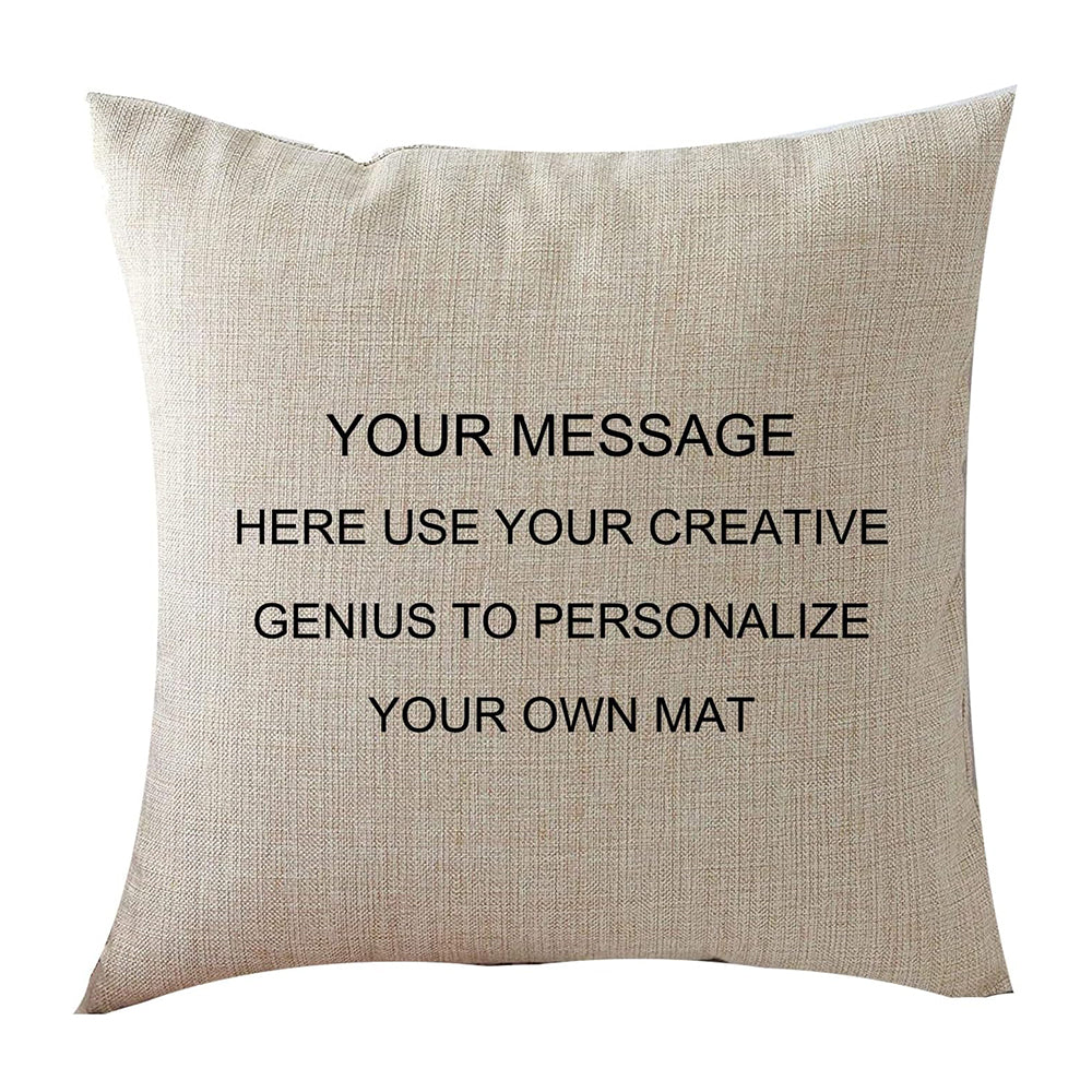 Decorative Linen Throw Pillow Covers Couch Bedroom Cushion Cover Custom Personalized Pillow Cases Standard Size 18x18 Inches