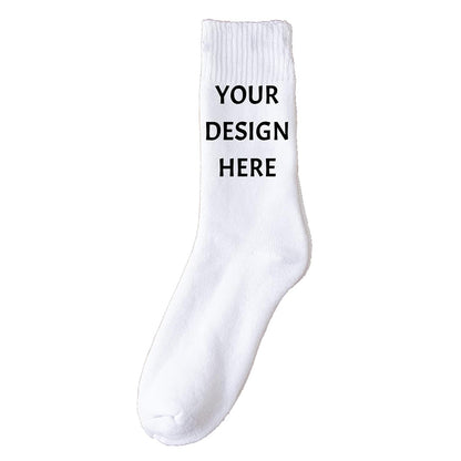 Custom Socks Men Women Personalized Your Design Text Unisex Young Adult Cotton Athletic Ankle Crew Socks