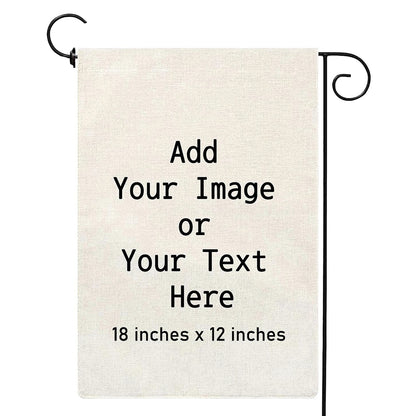 Personalized Garden Flag Outside Custom Flag DIY Your Own Design Home Yard Flags Banners 18"x12"