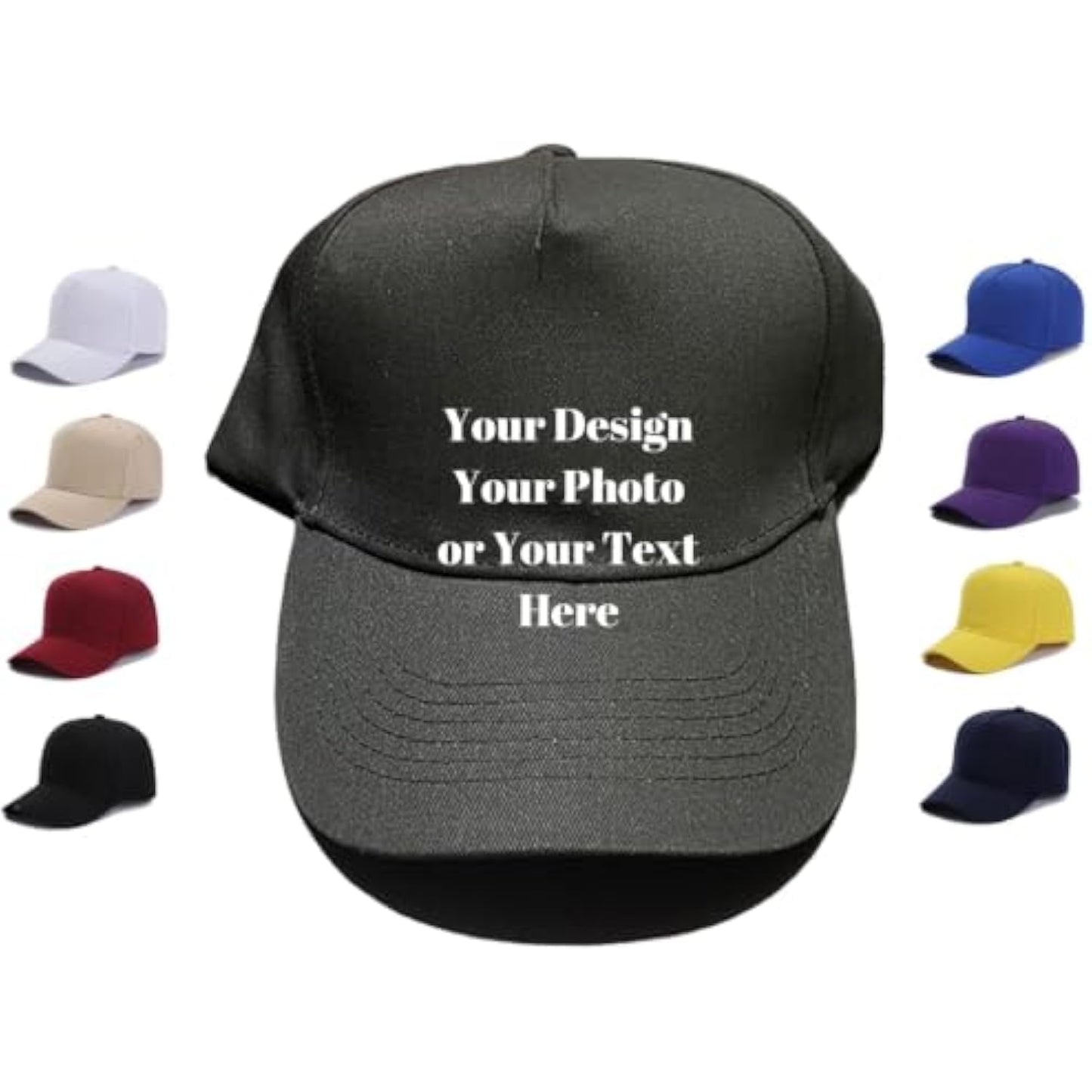 Printed Custom Your Own Picture Text Logo Unisex Personalized Plain Adjustable Hat Baseball Cap（副本）
