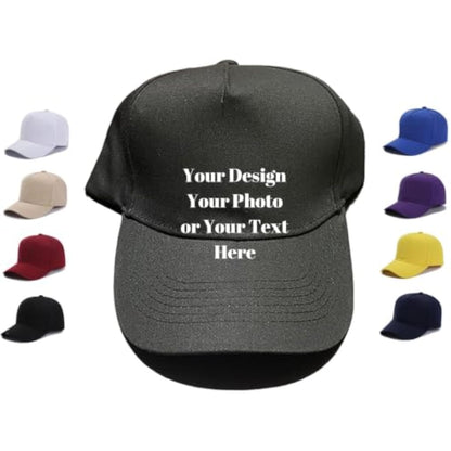 Printed Custom Your Own Picture Text Logo Unisex Personalized Plain Adjustable Hat Baseball Cap（副本）