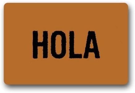 Flannel Carpet Doormat Custom Washable Door Mat Hola Indoor Outdoor Decor Rug 18x 30inch