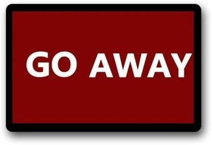 Doormat Custom Washable Door Mat Go Away Indoor Outdoor Carpet 15.7X 23.6inch