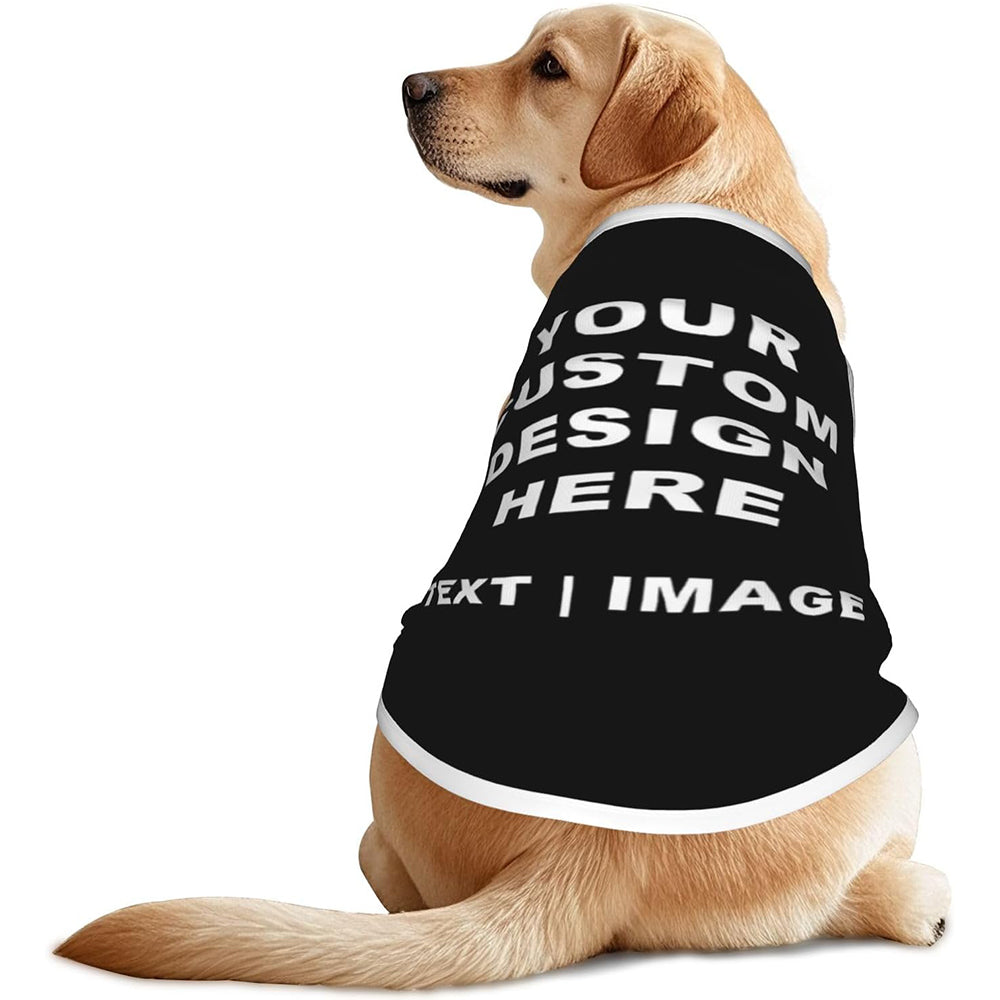 Custom Dog Mesh T-Shirt Soft Breathable Personalized Pet Clothes for Large Dogs