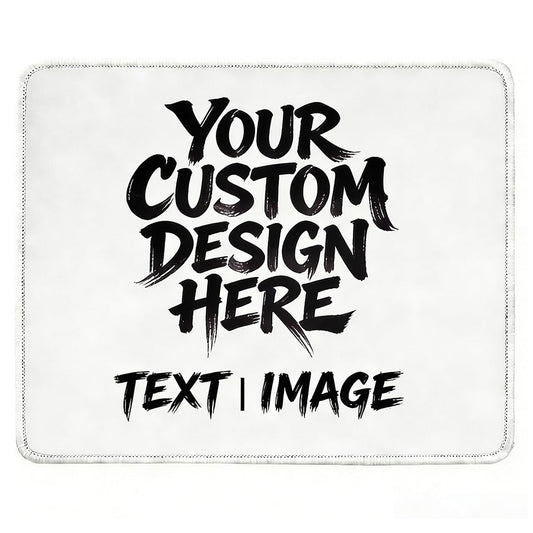 Blank Sublimation Mouse Pad, Stitched Edge Plain White Desk Mat for Custom Logo Photo Heat Transfer Printing, Wholesale Blank Mousepads