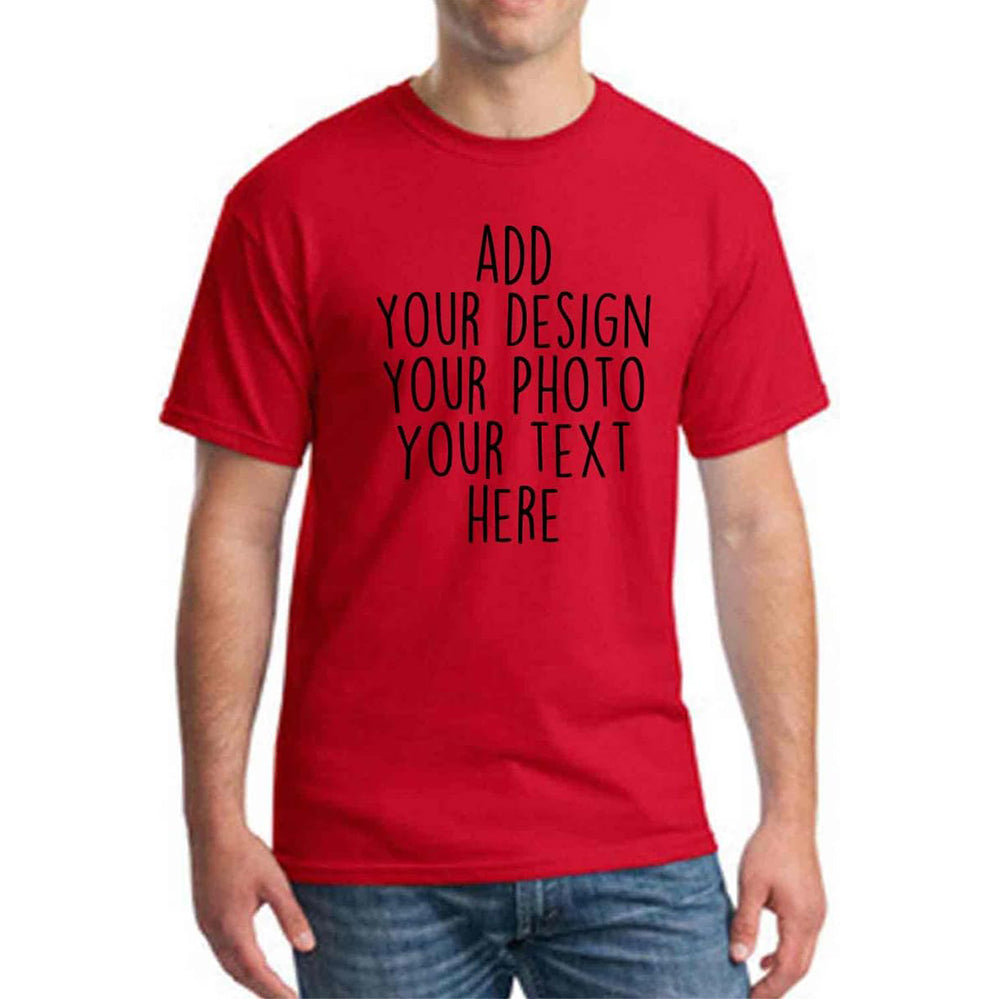 Custom Your Design Personalized Photo Text Unisex Young Adult T Shirts