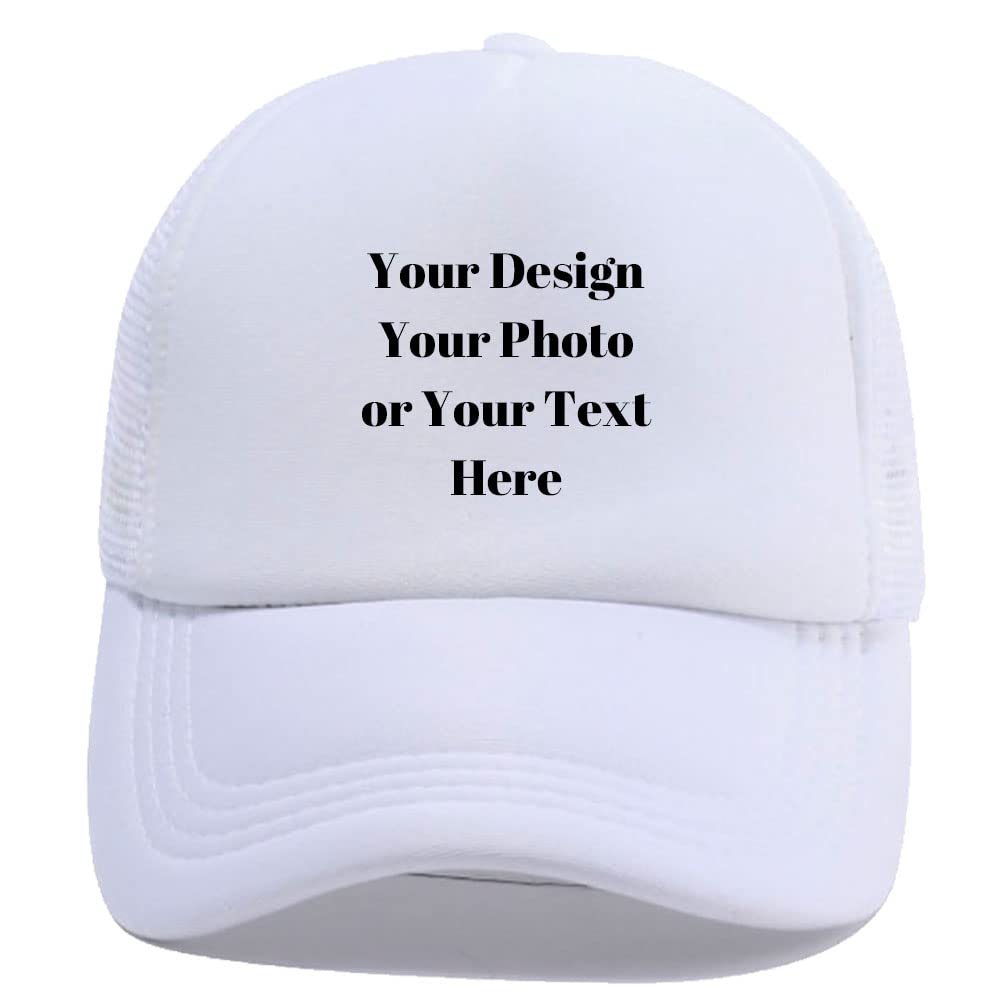 Personalized Picture Text Logo Colorful Unisex Adjustable Trucker Hat Custom Mesh Baseball Cap