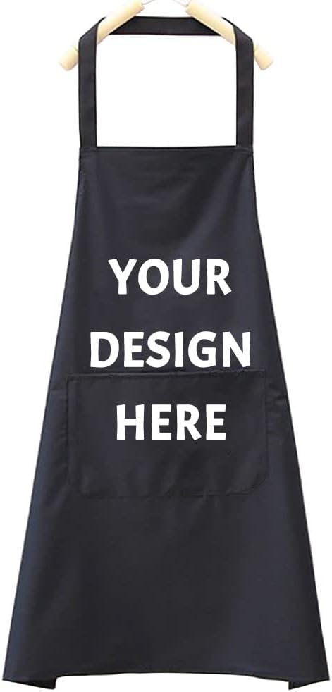 Personalized Kitchen Apron Custom Your Design Text Logo Women Men Aprons