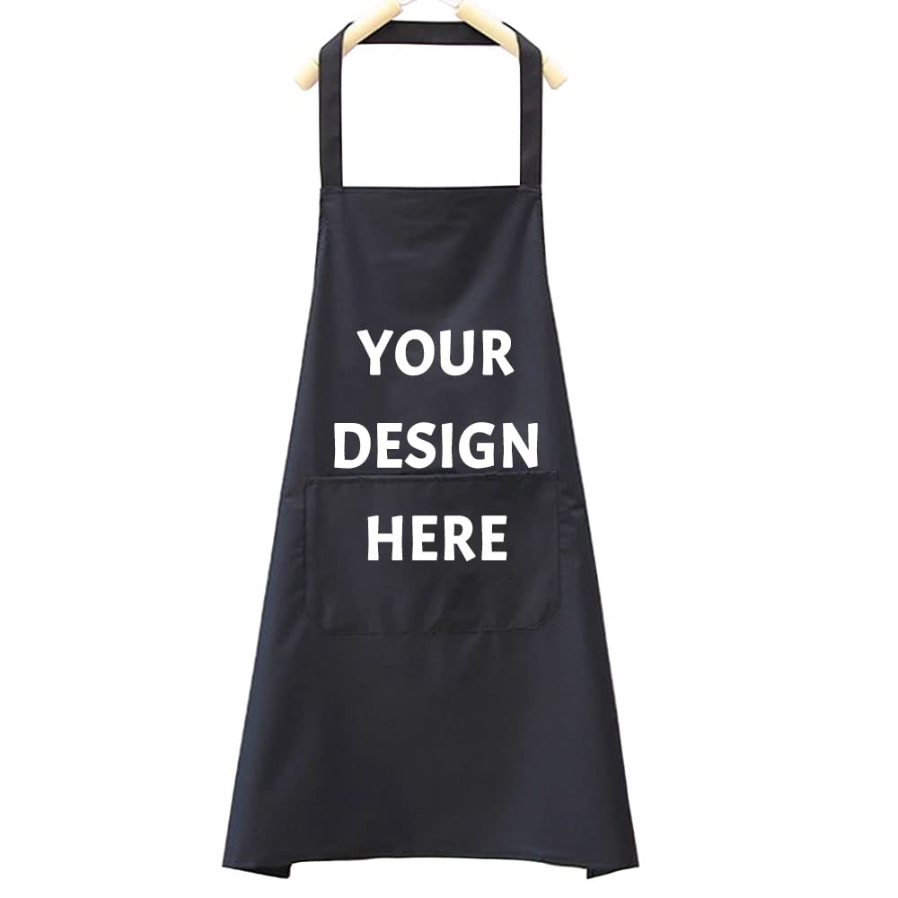 Personalized Kitchen Apron Custom Your Design Text Logo Women Men Aprons
