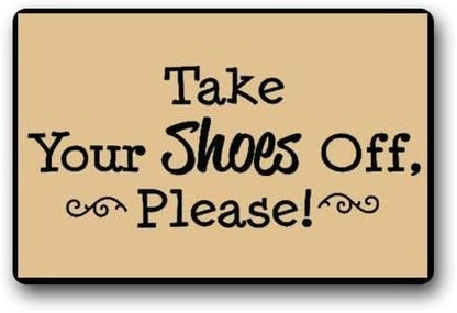 Bath mat Doormat Custom Washable Door Mat Please Take Your Shoes Off Indoor Outdoor Carpet 15.7X 23.6inch
