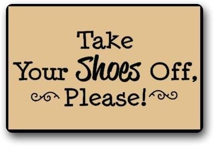 Bath mat Doormat Custom Washable Door Mat Please Take Your Shoes Off Indoor Outdoor Carpet 15.7X 23.6inch