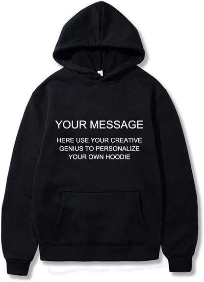 Custom Cotton Pullover Hoodies Unisex Personalized Couples Sweatshirt