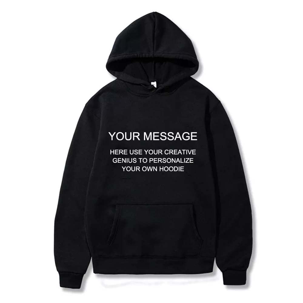 Custom Cotton Pullover Hoodies Unisex Personalized Couples Sweatshirt