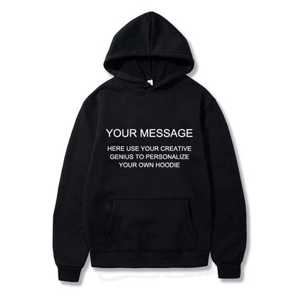 Custom Cotton Pullover Hoodies Unisex Personalized Couples Sweatshirt