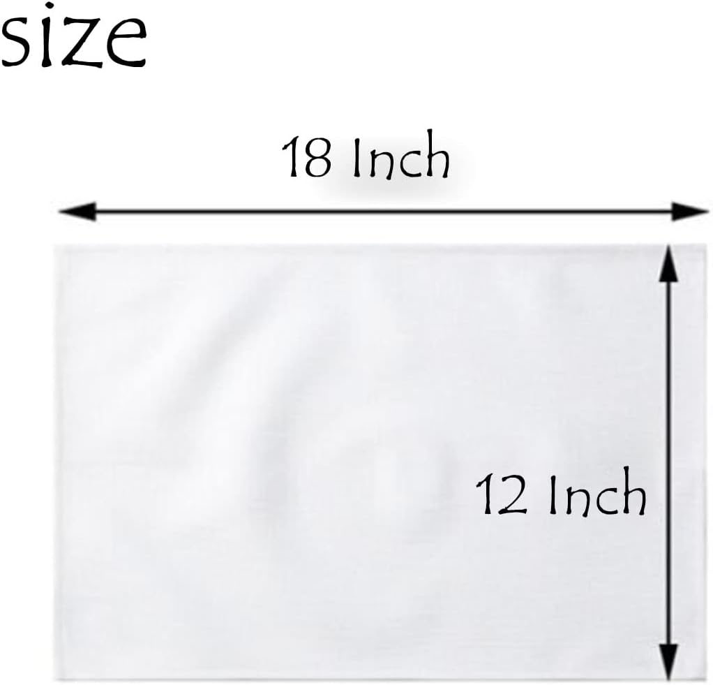 Sublimation Blank White Placemats Wedding Party Linen Placemat Dining Table Place Mat for Kitchen Table 1 pcs