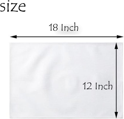 Sublimation Blank White Placemats Wedding Party Linen Placemat Dining Table Place Mat for Kitchen Table Set of 8