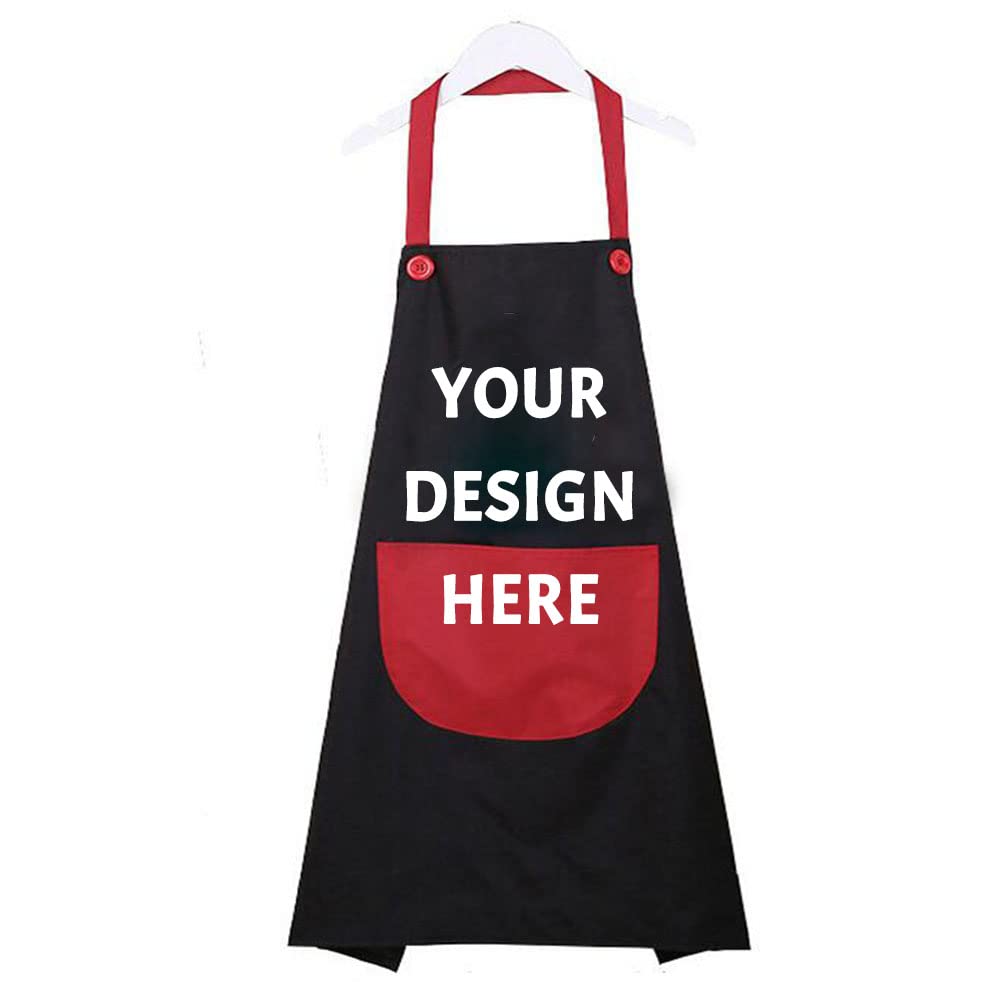 Personalized Kitchen Apron Custom Your Design Text Logo Women Men Aprons