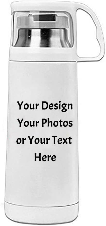 Custom Your Logo Personalized Water Bottle Coffee Travel Mug Drink Thermos Cup 12 ounce 350ml