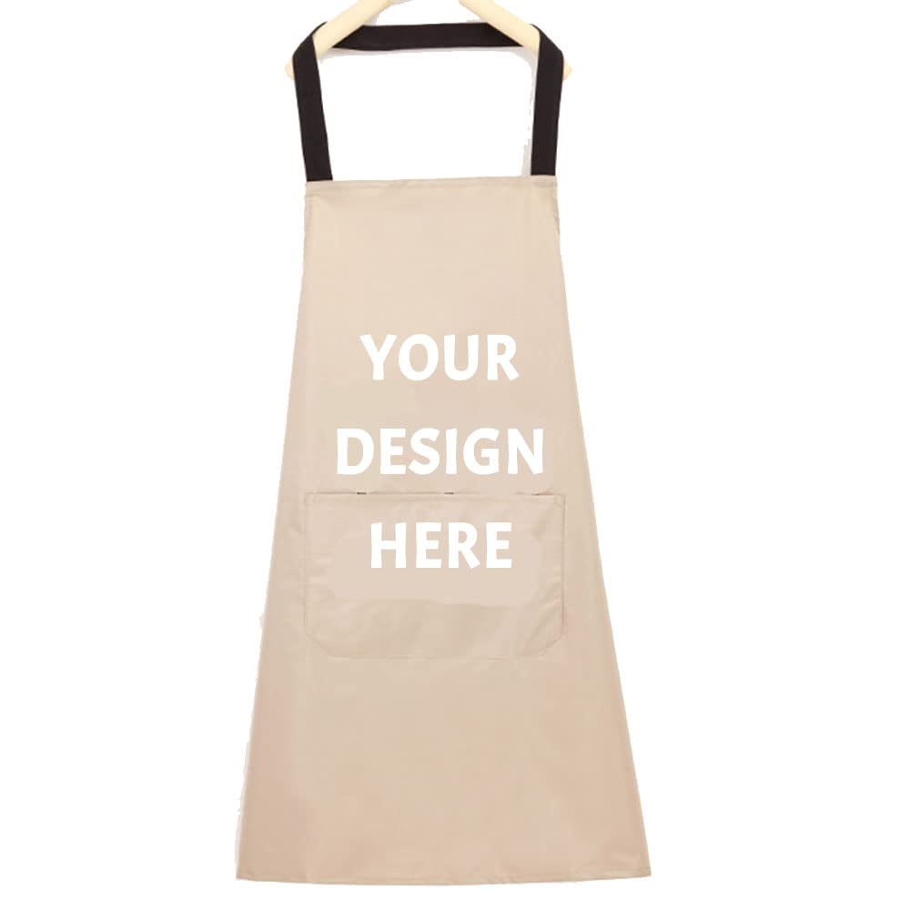 Personalized Kitchen Apron Custom Your Design Text Logo Women Men Aprons