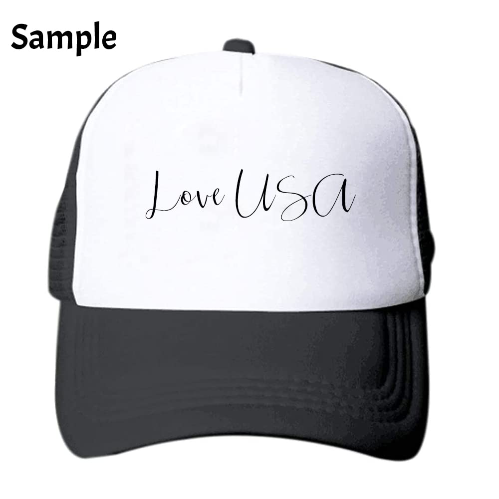 Personalized Picture Text Logo Colorful Unisex Adjustable Trucker Hat Custom Mesh Baseball Cap