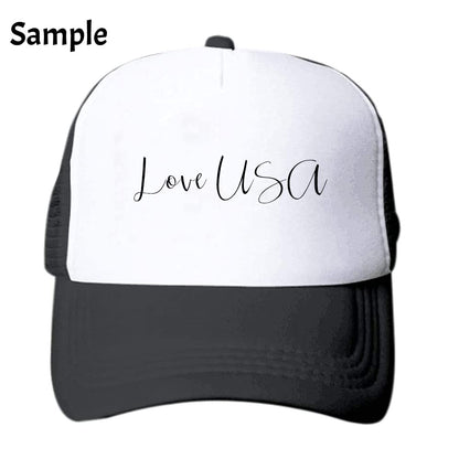 Personalized Picture Text Logo Colorful Unisex Adjustable Trucker Hat Custom Mesh Baseball Cap
