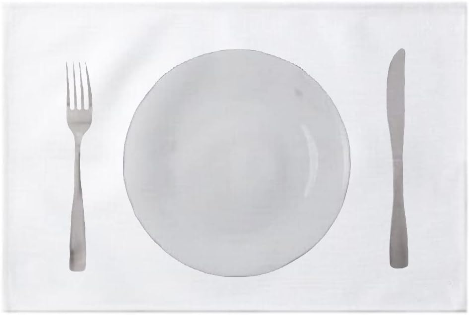 Sublimation Blank White Placemats Wedding Party Linen Placemat Dining Table Place Mat for Kitchen Table Set of 8