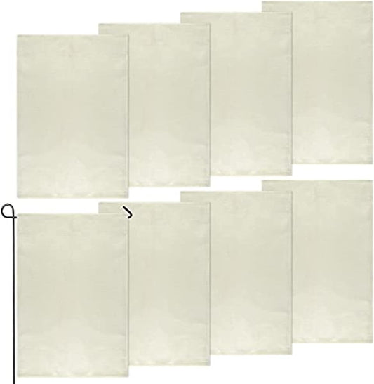 Sublimation Blank Garden Flag DIY Heat Transfer Welcome Banners for Indoor Outdoor Courtyard Decoration set of 24