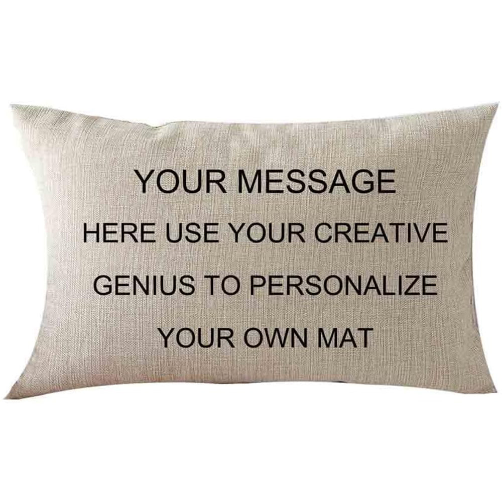 ZMvise Decorative Linen Throw Pillow Covers Couch Home Cushion Cover Custom Personalized Pillowcases with Zipper 19.6x11.8 Inches