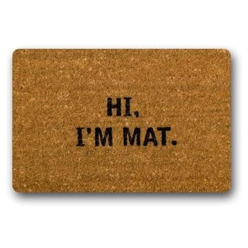 Flannel Bathroom Hi I'm Mat Custom Doormat Indoor Carpet 15.7X 23.6inch