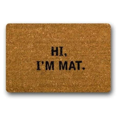Flannel Bathroom Hi I'm Mat Custom Doormat Indoor Carpet 15.7X 23.6inch