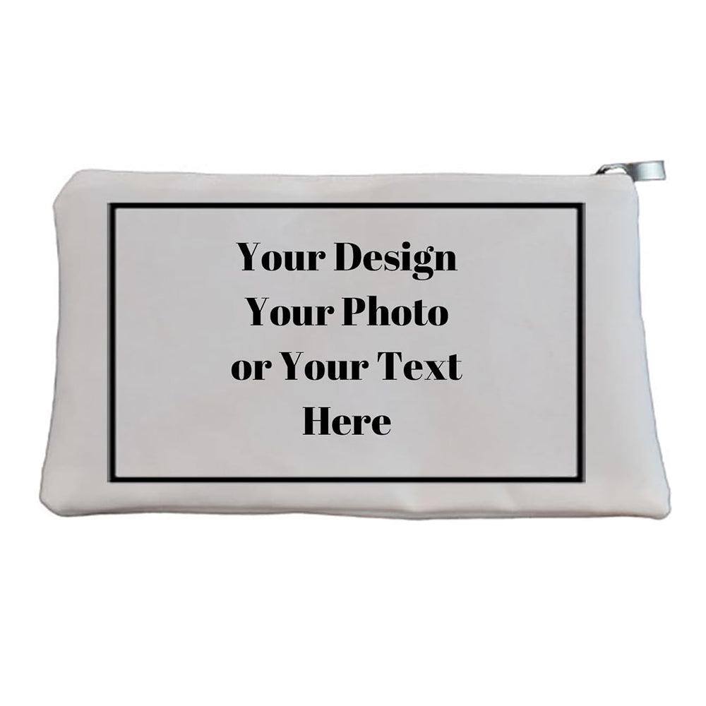 Custom Canvas Makeup Bag Personalized Cosmetic Zipper Bags Shower Gift
