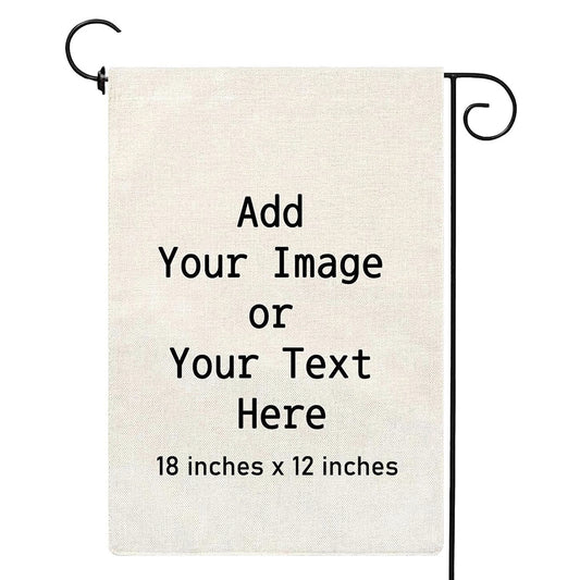 Blank Linen Garden Flag, Plain Sublimation Yard Flag for Heat Transfer, Wholesale Bulk Supply