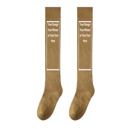 Personalized Custom Thigh High Women Socks Knee-High Warm Stocking Boot Leg Warmer Sock