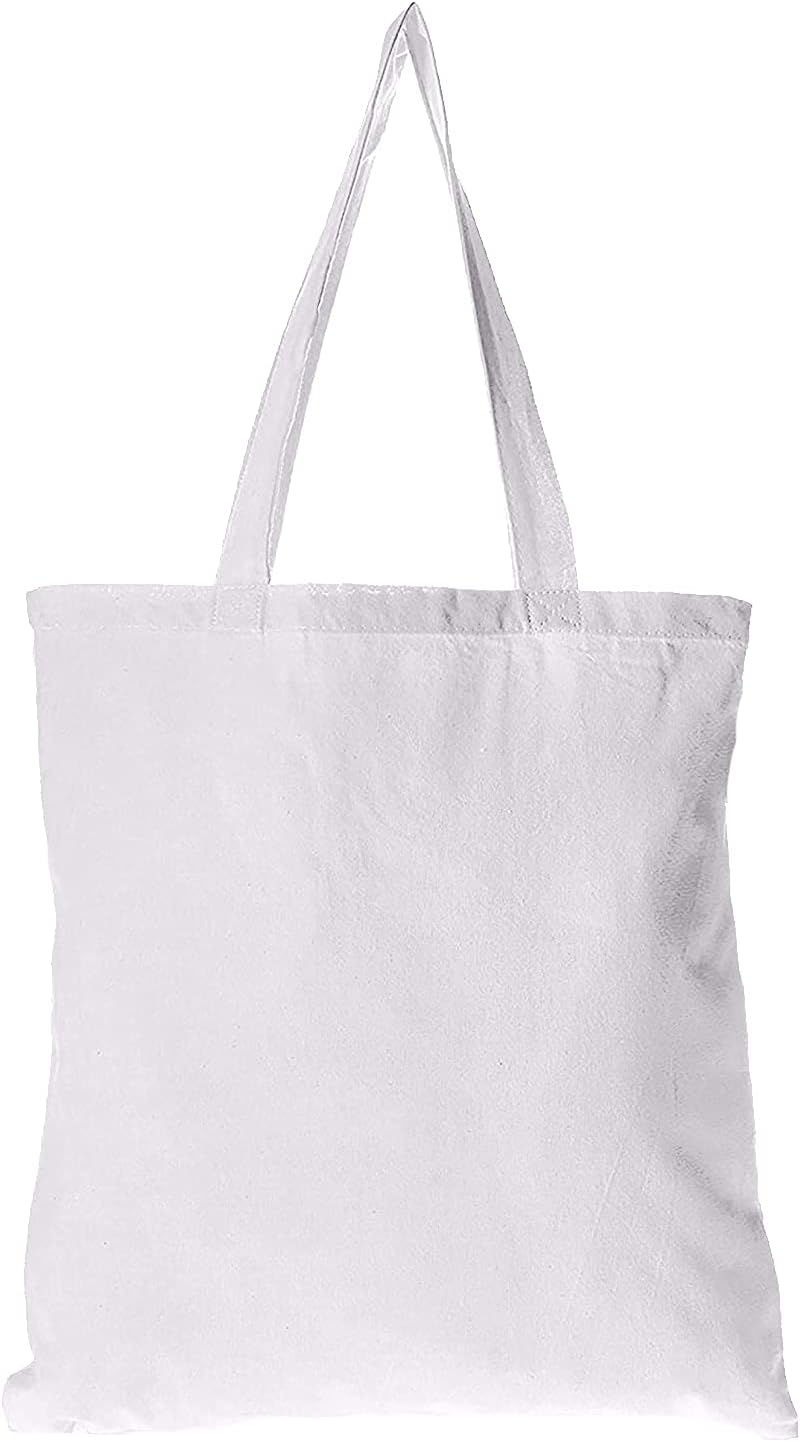 Personalized 15"x13" Cotton Reusable Canvas Handbag Custom Women Large Travel Shopping Cloth Bags