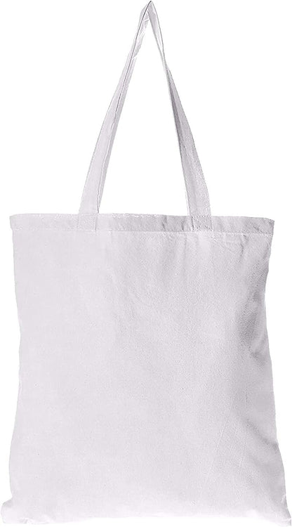 Personalized 15"x13" Cotton Reusable Canvas Handbag Custom Women Large Travel Shopping Cloth Bags