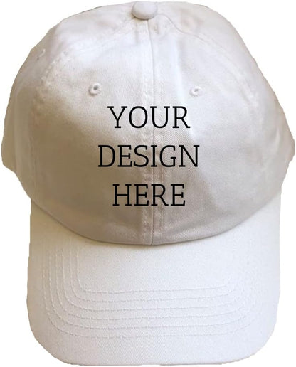 Printed Custom Your Own Picture Text Logo Unisex Personalized Plain Adjustable Hat Baseball Cap