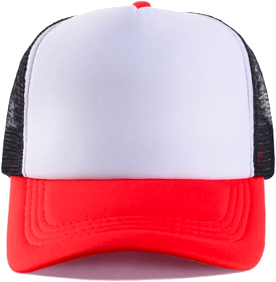 Unisex Trucker Hat, Mesh Baseball Cap with Adjustable Snapback