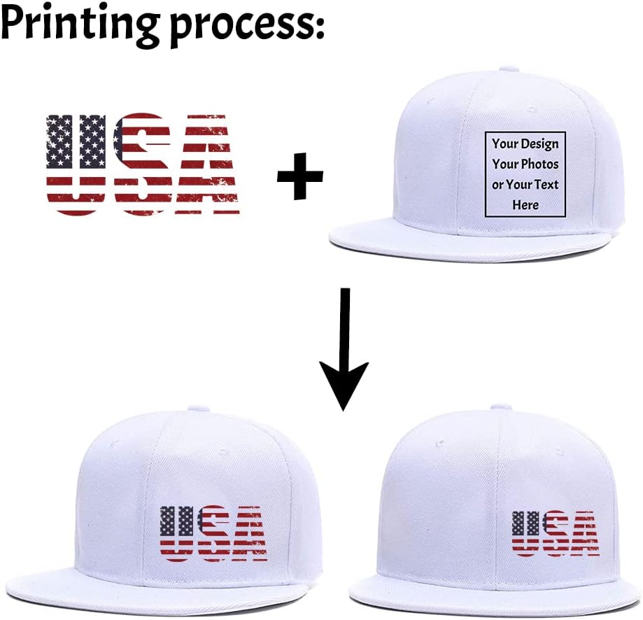 Printed Custom Your Picture Text Logo Unisex Personalized Adjustable Hat Baseball Cap