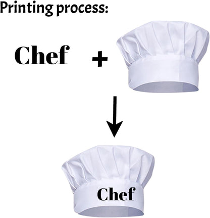 Personalized Cooking Kitchen Unisex Elastic Adjustable Custom Chef Hat Print Chefs Cap